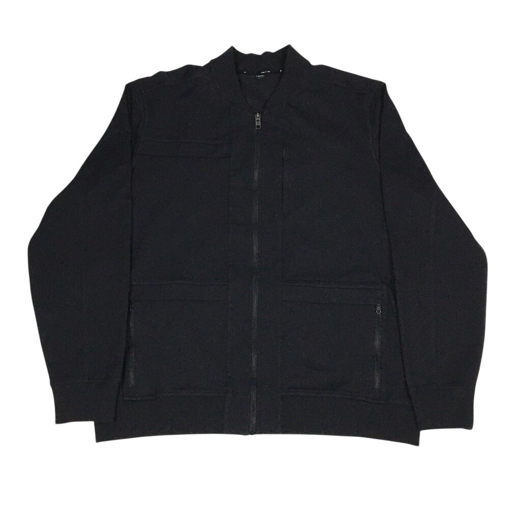 Public Rec Men Jacket  XXL Crosstown Bomber Full Zip Athletic Heather Black 2XL
